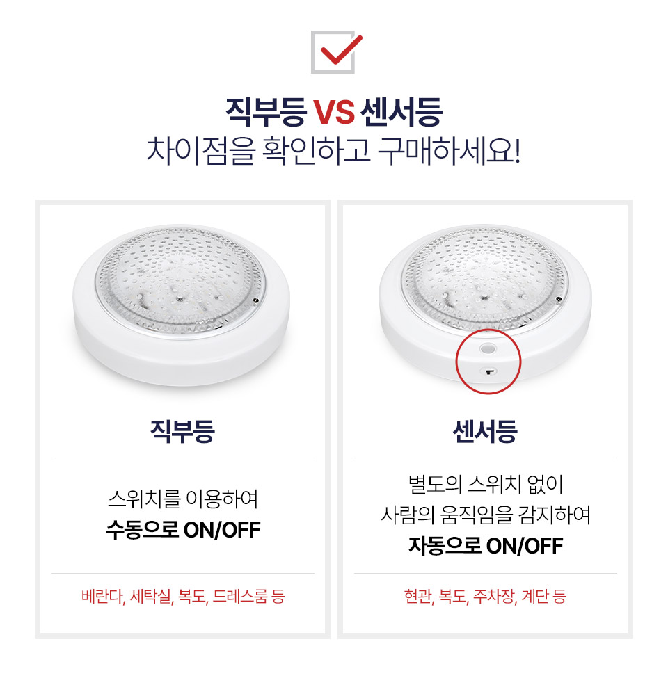 LED현관·베란다등 > LED 원형아이스 센서등 15W (삼성칩)_2colors | 오늘의집 쇼핑