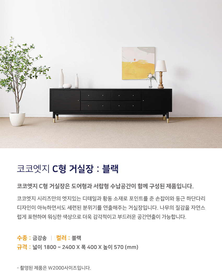 일반거실장 > 코코엣지 C형 거실장 : 블랙 | 오늘의집 쇼핑 코코엣지 C형 거실장 : 블랙